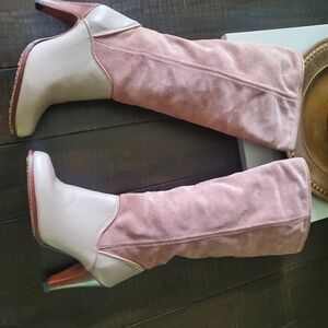 Vintage Zodiac Suede & Leather Boots. Size 6
